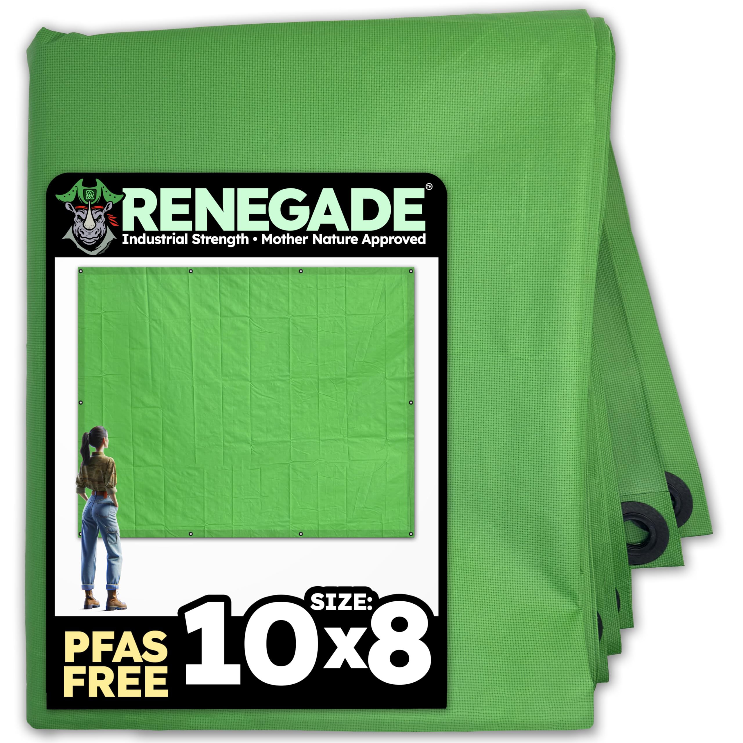 Amazon.com: RENEGADE Industrial Tarp 10x8 ft Green – Heavy Duty